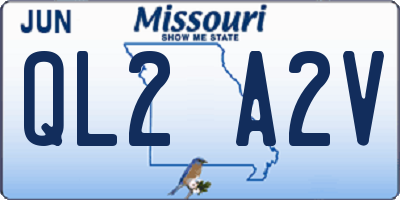 MO license plate QL2A2V