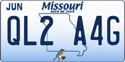 MO license plate QL2A4G