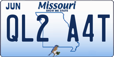 MO license plate QL2A4T