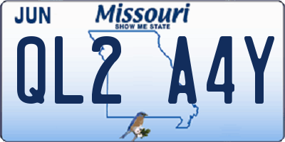 MO license plate QL2A4Y