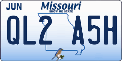 MO license plate QL2A5H