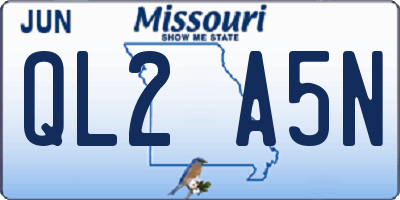 MO license plate QL2A5N