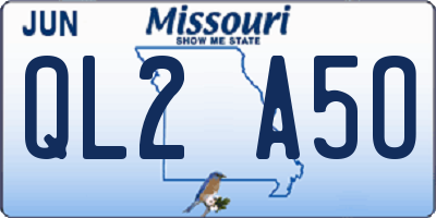 MO license plate QL2A5O