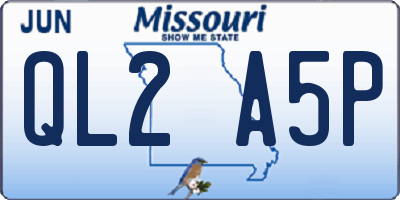 MO license plate QL2A5P