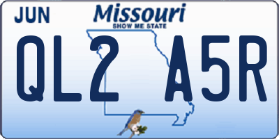 MO license plate QL2A5R