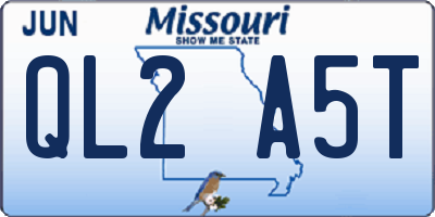 MO license plate QL2A5T