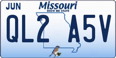 MO license plate QL2A5V