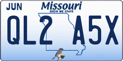 MO license plate QL2A5X