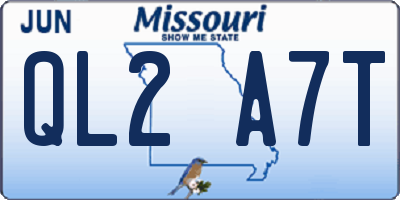 MO license plate QL2A7T