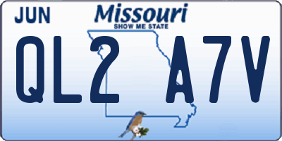 MO license plate QL2A7V