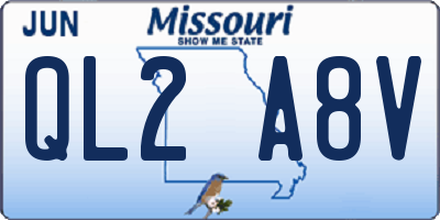 MO license plate QL2A8V