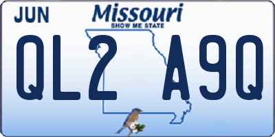 MO license plate QL2A9Q