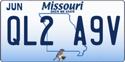MO license plate QL2A9V