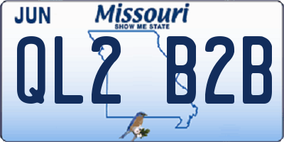 MO license plate QL2B2B