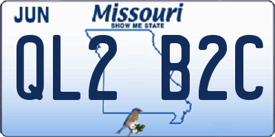 MO license plate QL2B2C