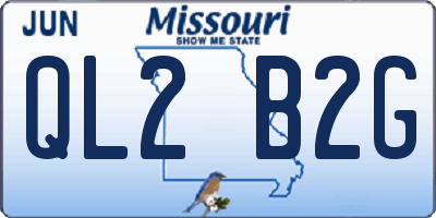 MO license plate QL2B2G