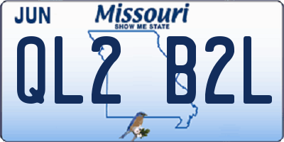 MO license plate QL2B2L