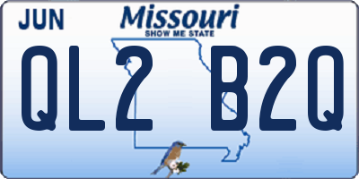 MO license plate QL2B2Q