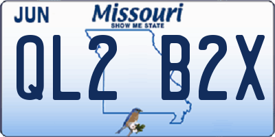 MO license plate QL2B2X