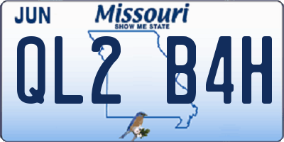 MO license plate QL2B4H