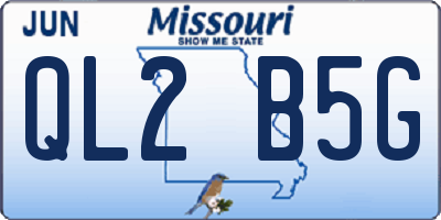 MO license plate QL2B5G