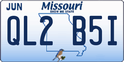 MO license plate QL2B5I