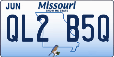 MO license plate QL2B5Q