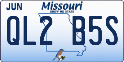 MO license plate QL2B5S