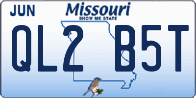 MO license plate QL2B5T