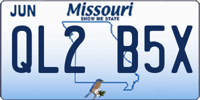 MO license plate QL2B5X