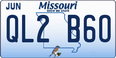 MO license plate QL2B6O