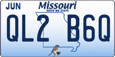 MO license plate QL2B6Q