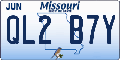 MO license plate QL2B7Y