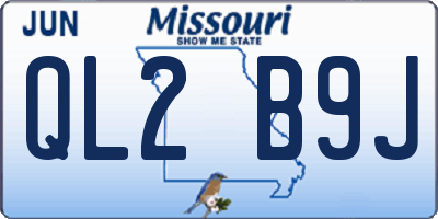 MO license plate QL2B9J