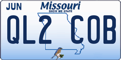 MO license plate QL2C0B