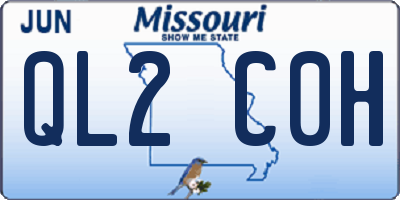 MO license plate QL2C0H