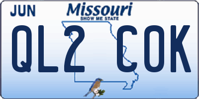 MO license plate QL2C0K