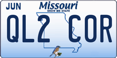 MO license plate QL2C0R
