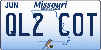 MO license plate QL2C0T