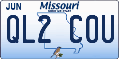 MO license plate QL2C0U