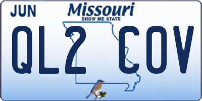 MO license plate QL2C0V