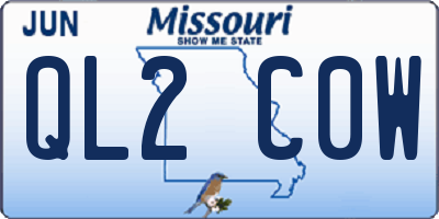 MO license plate QL2C0W