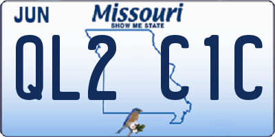 MO license plate QL2C1C