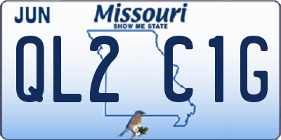 MO license plate QL2C1G
