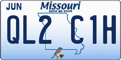 MO license plate QL2C1H