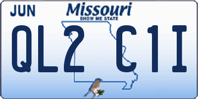 MO license plate QL2C1I