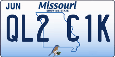 MO license plate QL2C1K