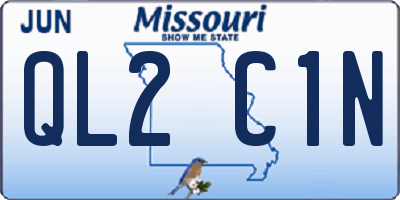 MO license plate QL2C1N