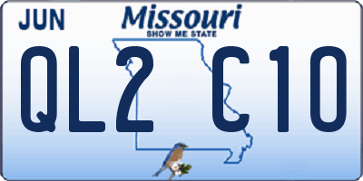 MO license plate QL2C1O