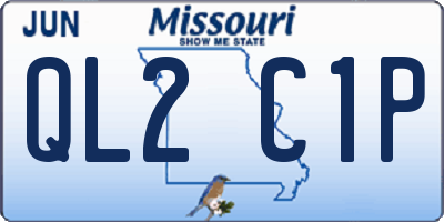 MO license plate QL2C1P